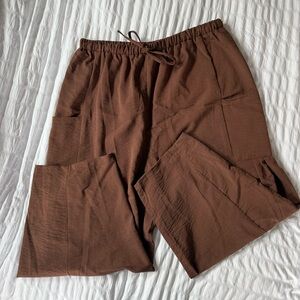 Brown Linen Pants